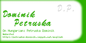 dominik petruska business card